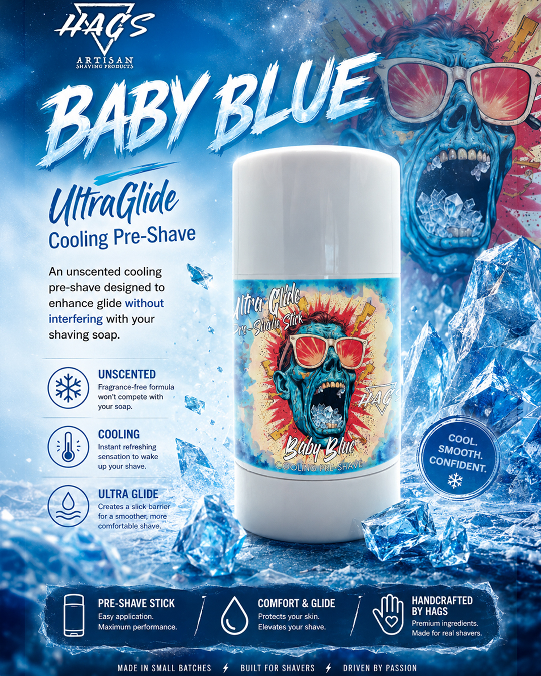 Baby Blue - Cooling Ultra Glide Pre-Shave Stick - Image 2
